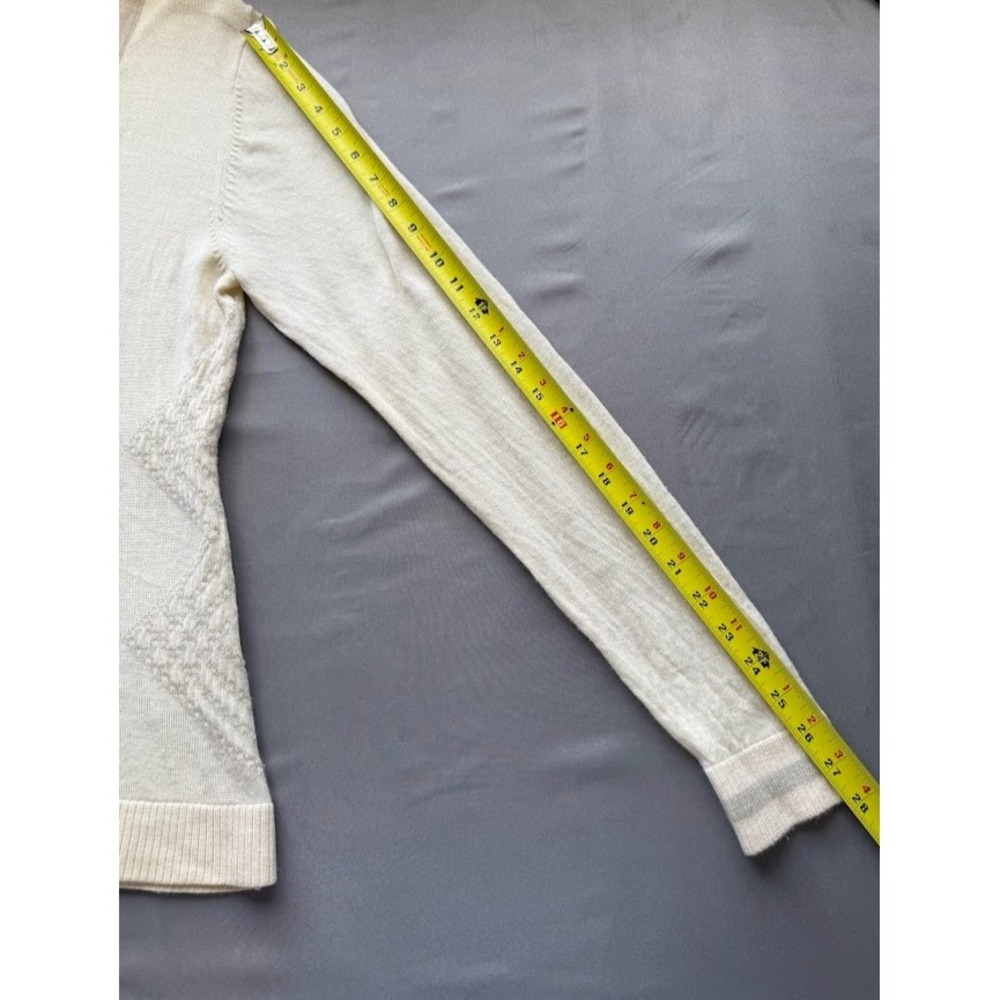 Vintage Nike‎ Golf 100% Wool Sweater Men Large Beige Pullover V Neck Long Sleeve - Picture 5 of 13